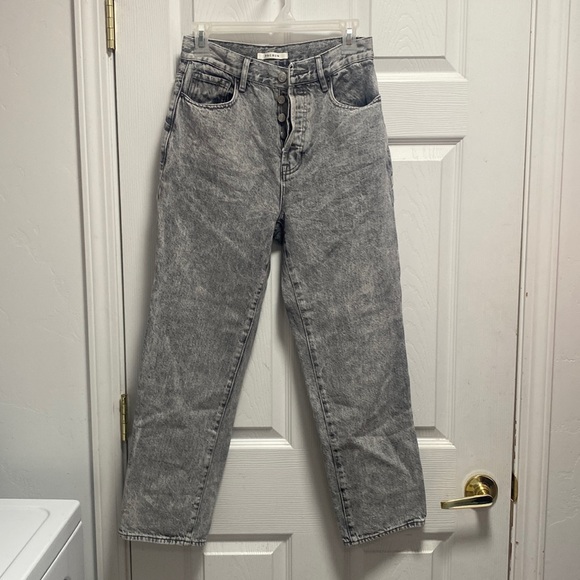 PacSun grey button up high rise straight jean size 26 - Picture 1 of 5